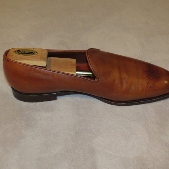 Edward Green Bamford Edwardian Antique Brown Leather Wholecut Loafers 11.5 main image 6